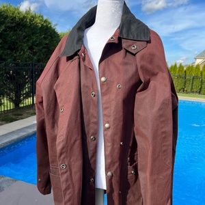Outback Trading Company horse riding equestrian jacket coat oilskin ranch barn